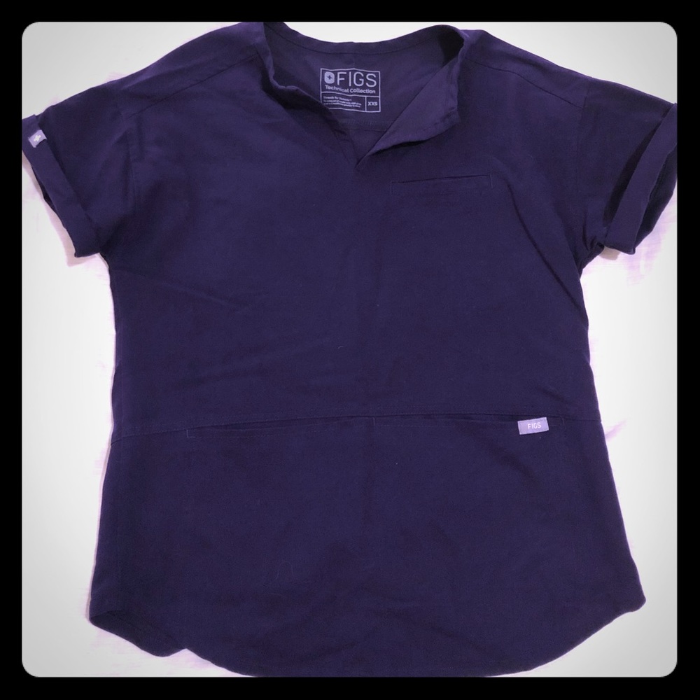 FIGS Deep Purple Scrub Top